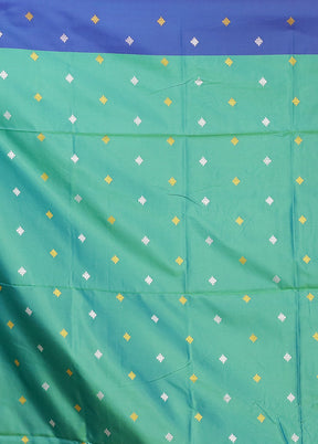 Green Dupion Silk Saree With Blouse Piece