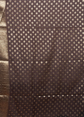 Black Dupion Silk Saree With Blouse Piece