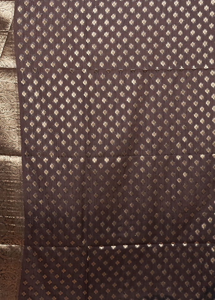 Black Dupion Silk Saree With Blouse Piece