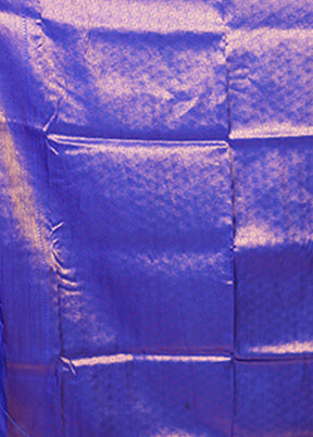 Blue Dupion Silk Saree With Blouse Piece