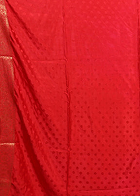 Cream Dupion Silk Saree With Blouse Piece