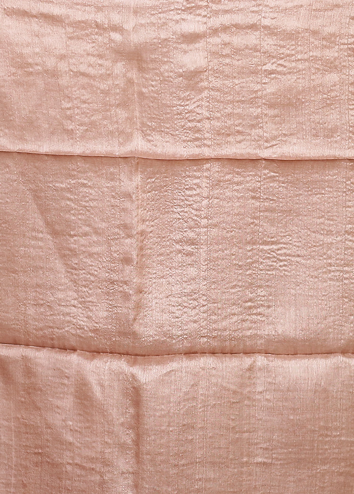 Multicolor Handloom Tussar Pure Silk Saree With Blouse Piece