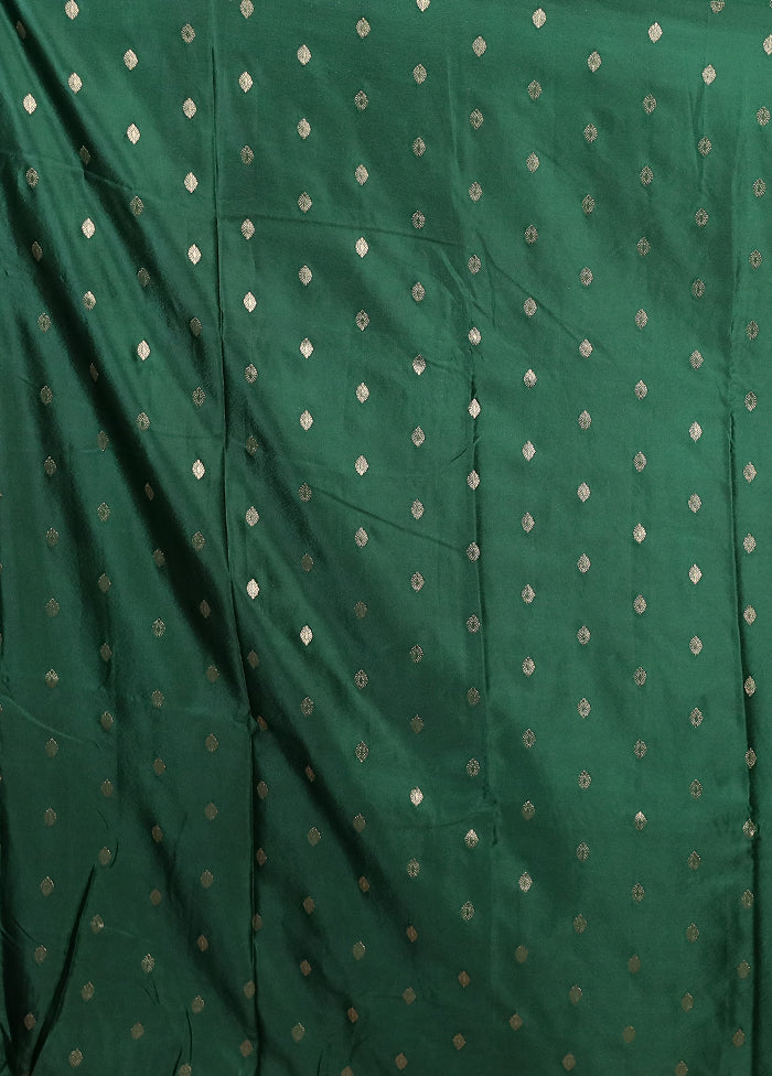 Green Dupion Silk Saree With Blouse Piece