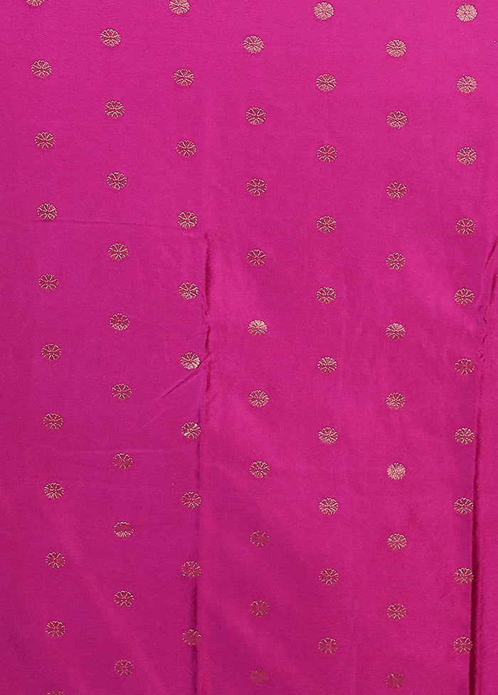 Purple Dupion Silk Saree With Blouse Piece