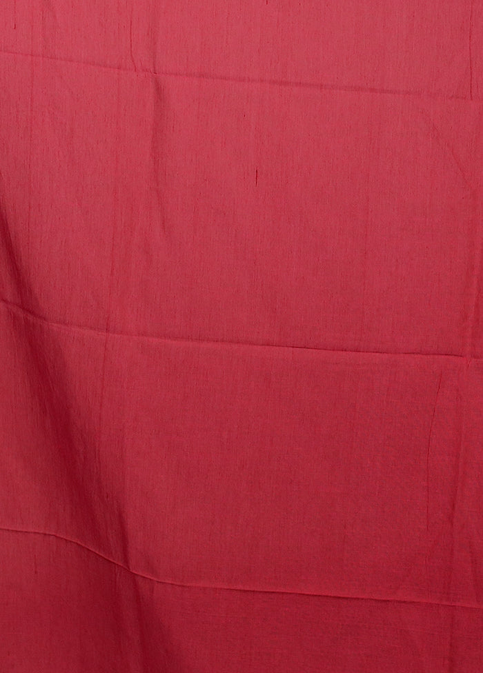 Pink Matka Silk Saree With Blouse Piece