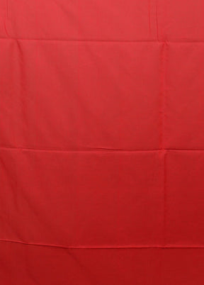 Red Matka Silk Saree With Blouse Piece