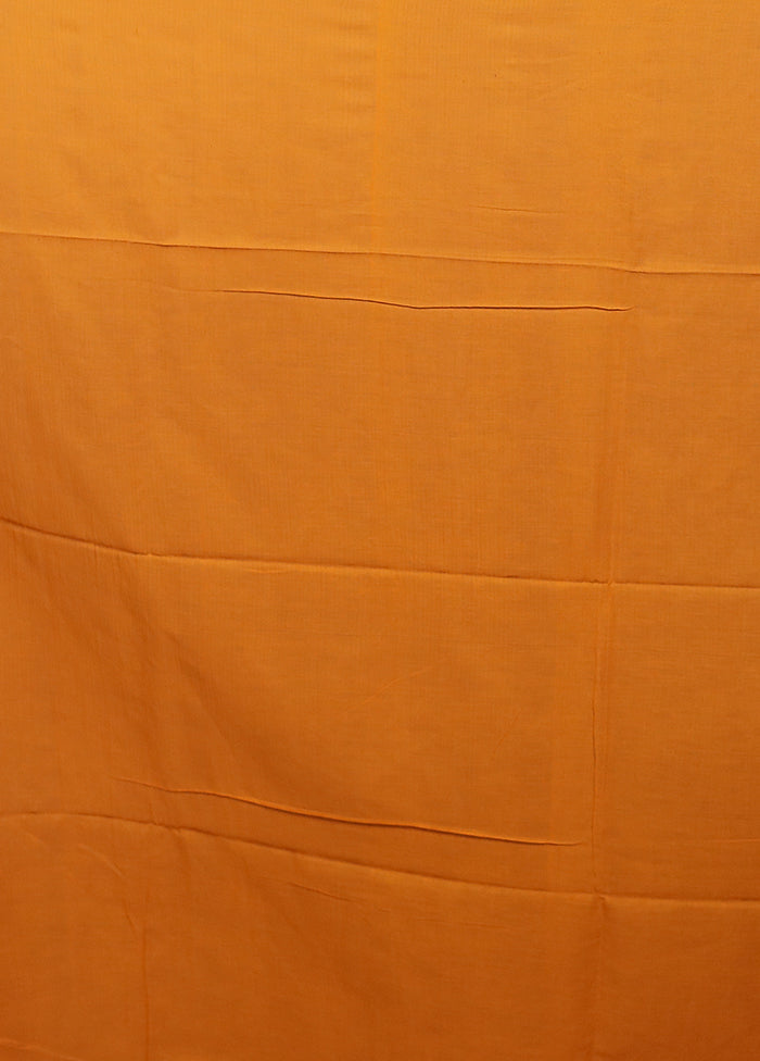 Yellow Matka Silk Saree With Blouse Piece