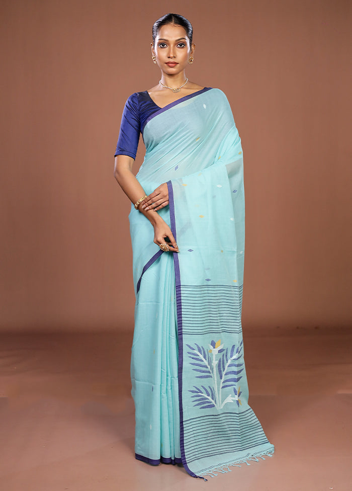 Green Matka Silk Saree With Blouse Piece