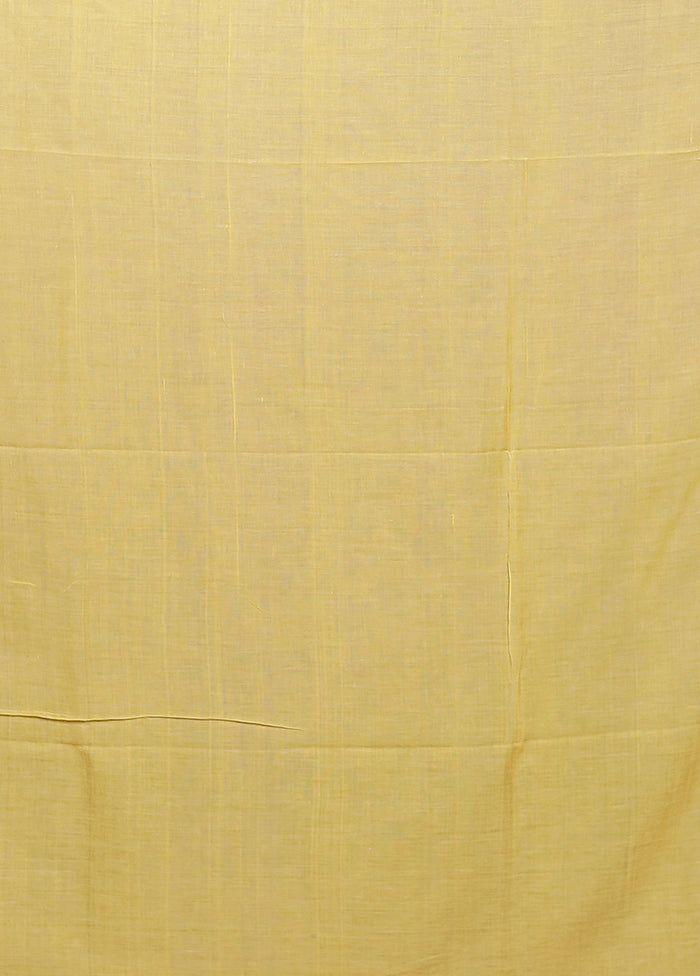Yellow Matka Silk Saree With Blouse Piece