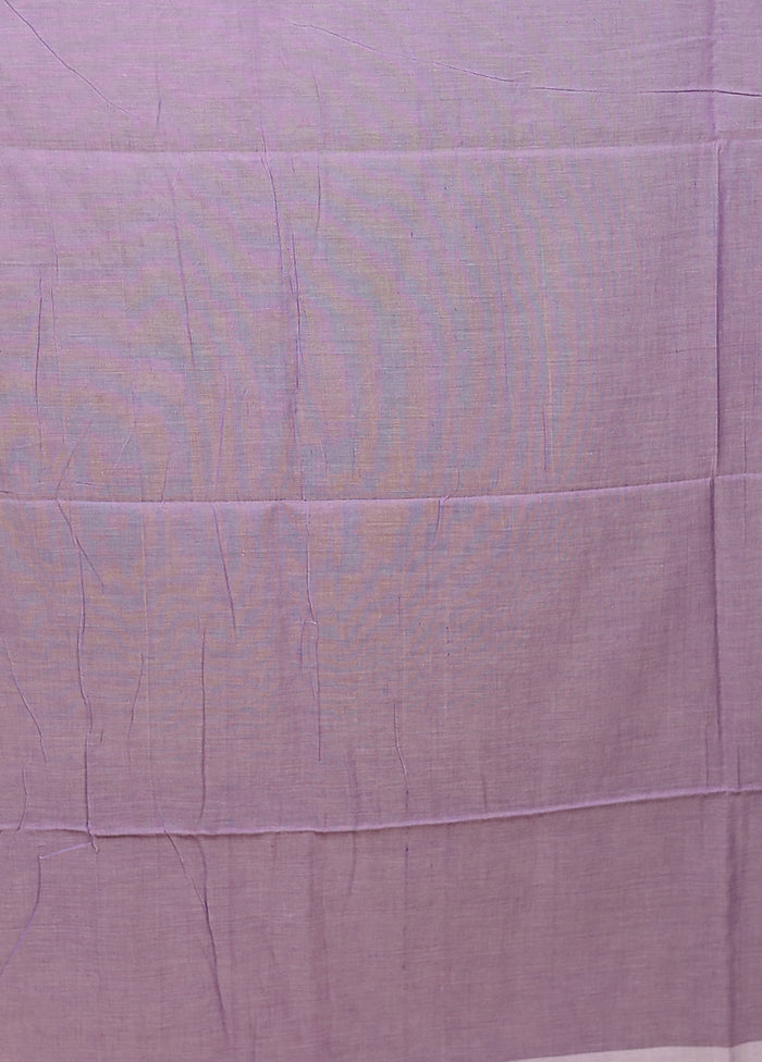 Purple Matka Silk Saree With Blouse Piece