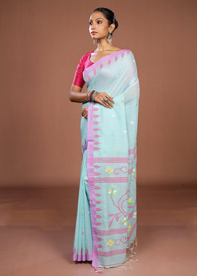 Green Matka Silk Saree With Blouse Piece