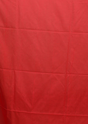 Red Matka Silk Saree With Blouse Piece