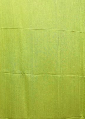 Green Handloom Matka Pure Silk Saree With Blouse Piece