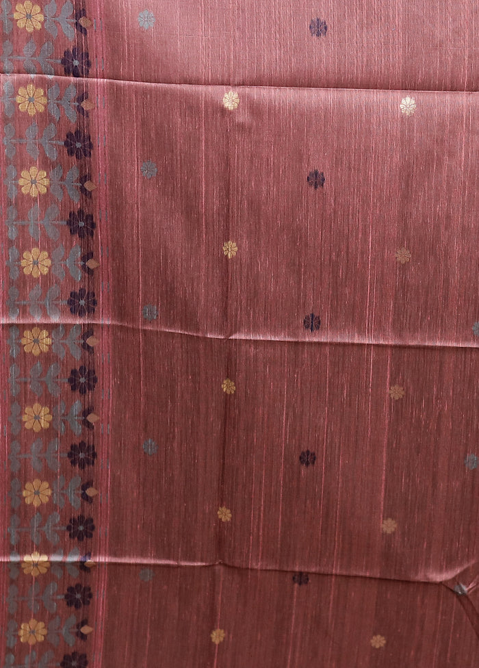 Pink Dupion Silk Saree With Blouse Piece