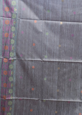 Blue Dupion Silk Saree With Blouse Piece