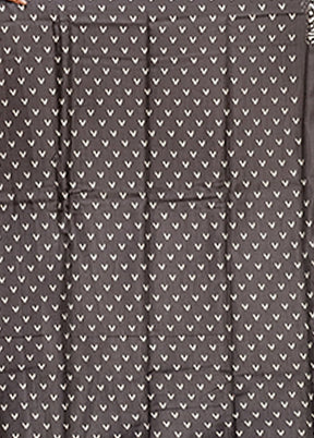 Black Chanderi Cotton Saree With Blouse Piece