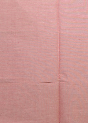 Pink Cotton Saree With Blouse Piece