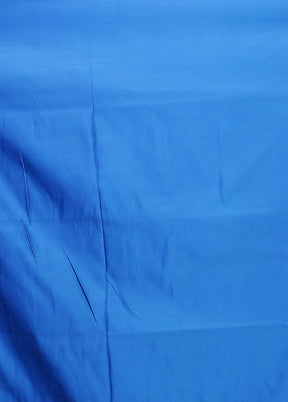 Blue Banarasi Silk Saree With Blouse Piece