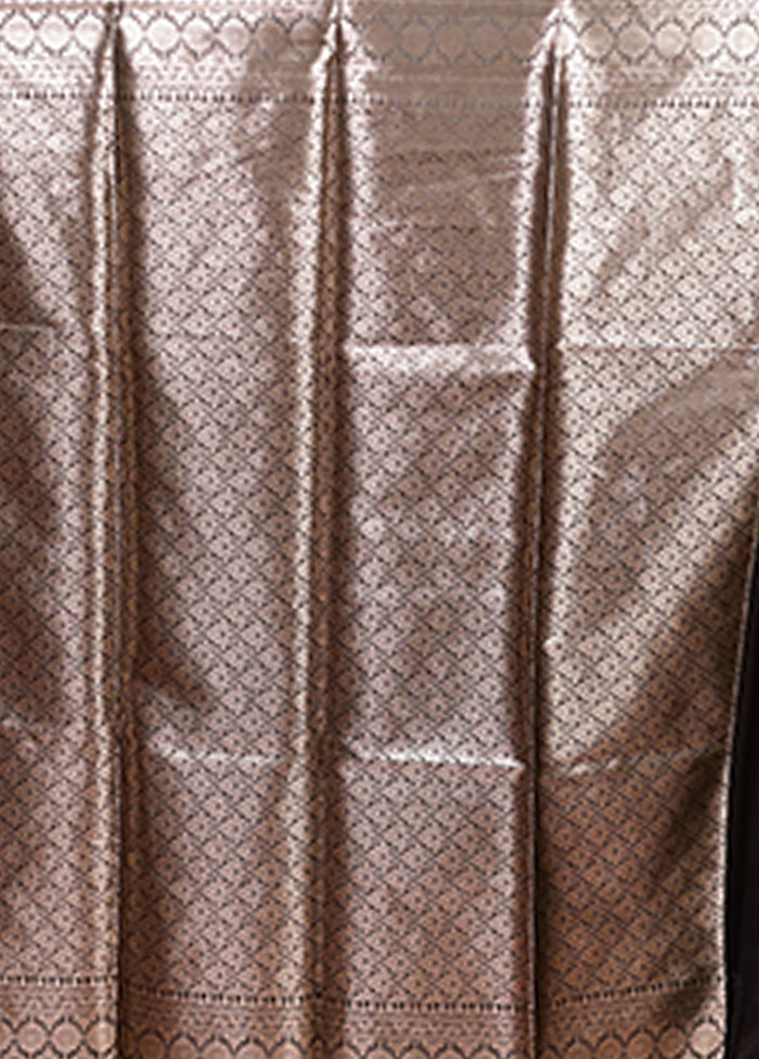 Black Dupion Silk Saree With Blouse Piece