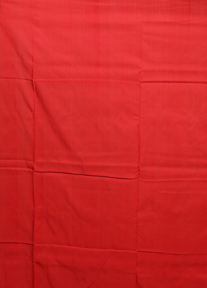 White Ikkat Cotton Saree With Blouse Piece