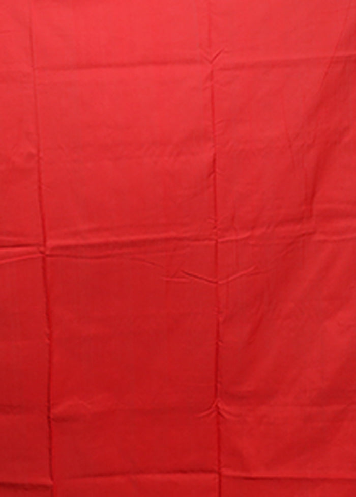 Blue Ikkat Silk Saree With Blouse Piece