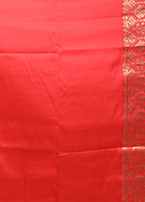 Cream Assam Silk Saree With Blouse Piece