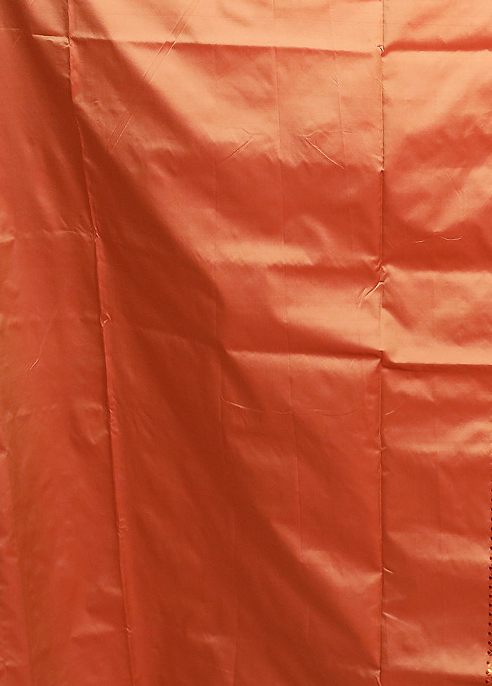 Pink Assam Silk Saree With Blouse Piece