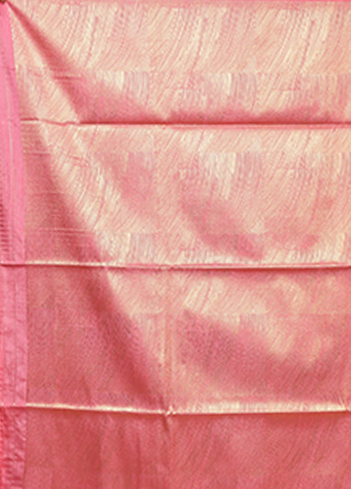 Purple Dupion Silk Saree With Blouse Piece