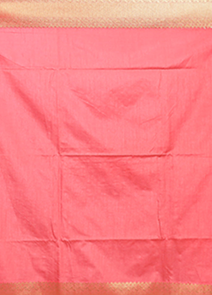 Green Dupion Silk Saree With Blouse Piece