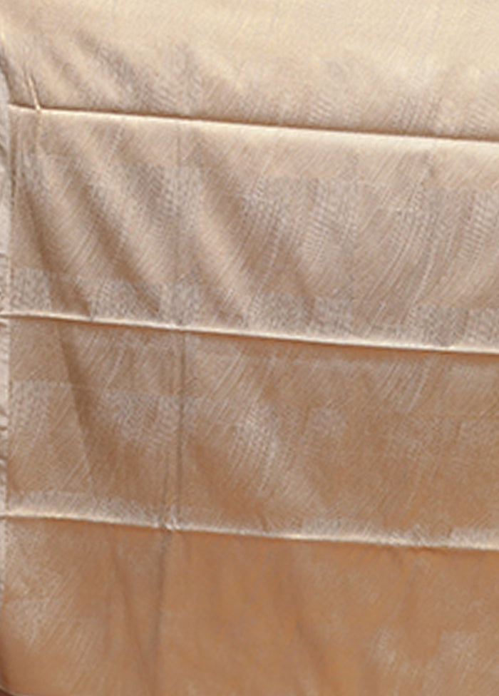 Blue Dupion Silk Saree With Blouse Piece