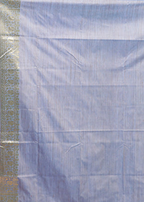 Blue Tussar Silk Saree With Blouse Piece