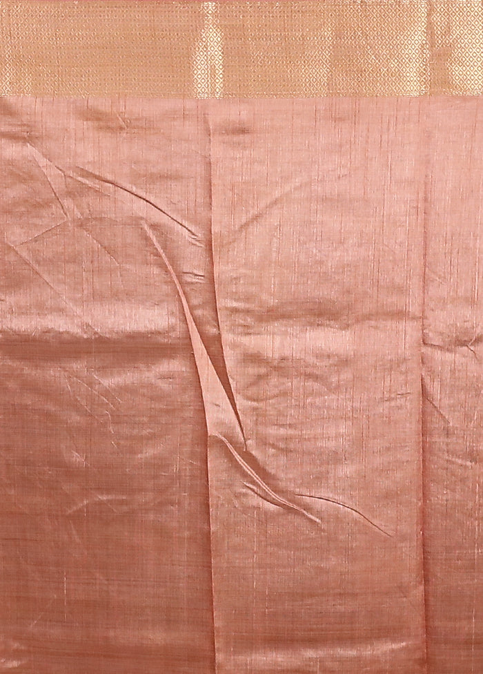 Pink Dupion Silk Saree With Blouse Piece