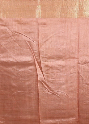 Pink Dupion Silk Saree With Blouse Piece