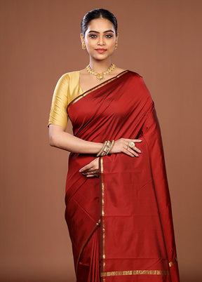 Pink Kanjivaram Silk Saree With Blouse Piece