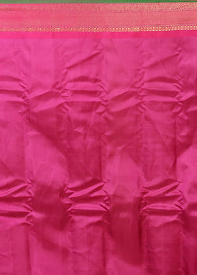 Purple Gadwal Pure Silk Saree Without Blouse Piece