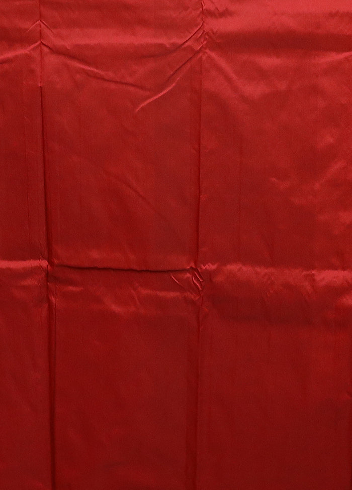 Maroon Kanjivaram Silk Saree With Blouse Piece