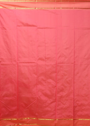 Pink Kanjivaram Silk Saree With Blouse Piece