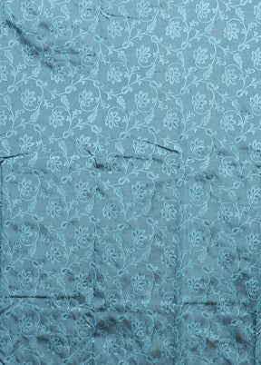 Blue Kanjivaram Silk Saree With Blouse Piece