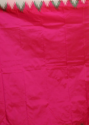 Pink Kanjivaram Silk Saree With Blouse Piece
