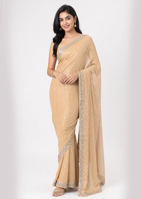 Yellow Dupion Silk Saree With Blouse Piece