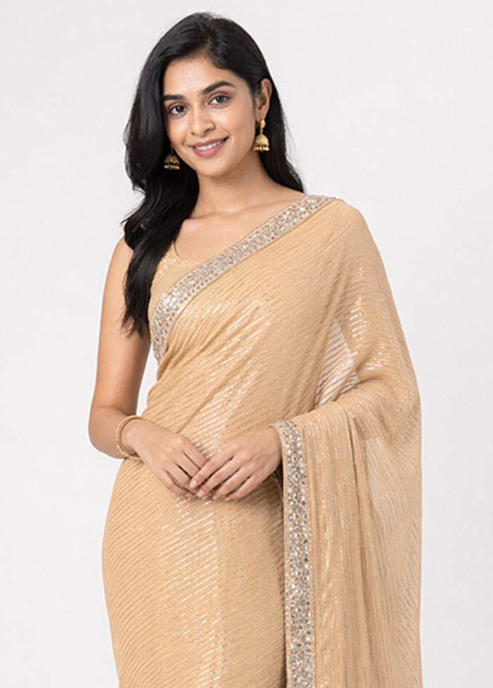 Yellow Dupion Silk Saree With Blouse Piece