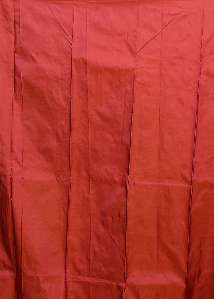 Maroon Kanjivaram Silk Saree With Blouse Piece