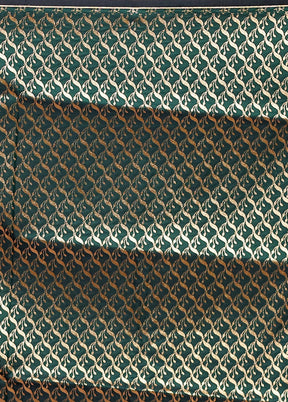 Green Banarasi Silk Saree With Blouse Piece