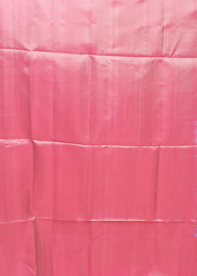 Blue Handloom Kanjivaram Pure Silk Saree With Blouse Piece