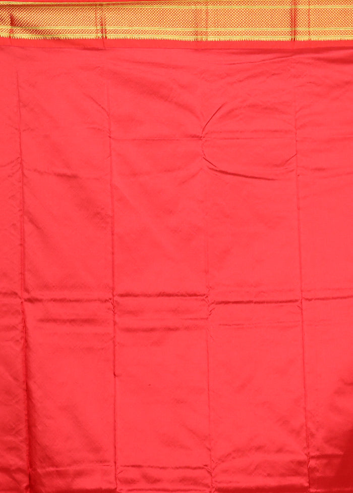 Yellow Handloom Kanjivaram Pure Silk Saree With Blouse Piece