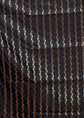 Black Banarasi Silk Saree With Blouse Piece