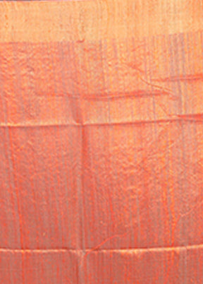 Pink Handloom Tussar Pure Silk Saree With Blouse Piece