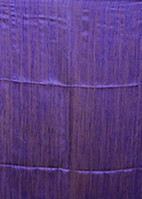 Blue Handloom Matka Pure Silk Saree With Blouse Piece