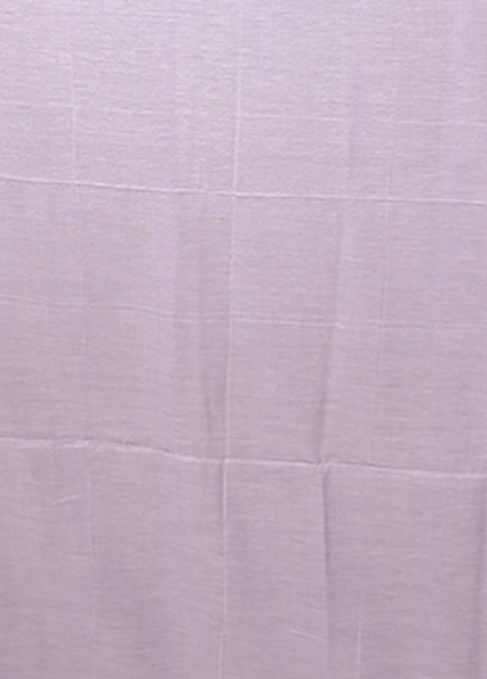 Purple Matka Silk Saree With Blouse Piece