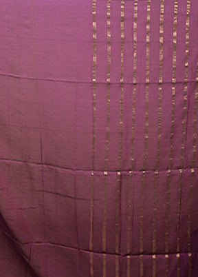 Purple Matka Silk Saree With Blouse Piece